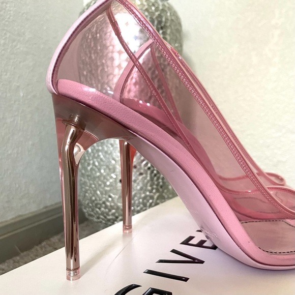 GIVENCHY Light Pink PVC Stiletto Point Toe Heels size 8